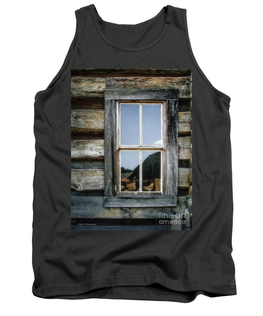 Log Cabin Tank Top featuring the photograph Cabin Window #2 by Todd Blanchard