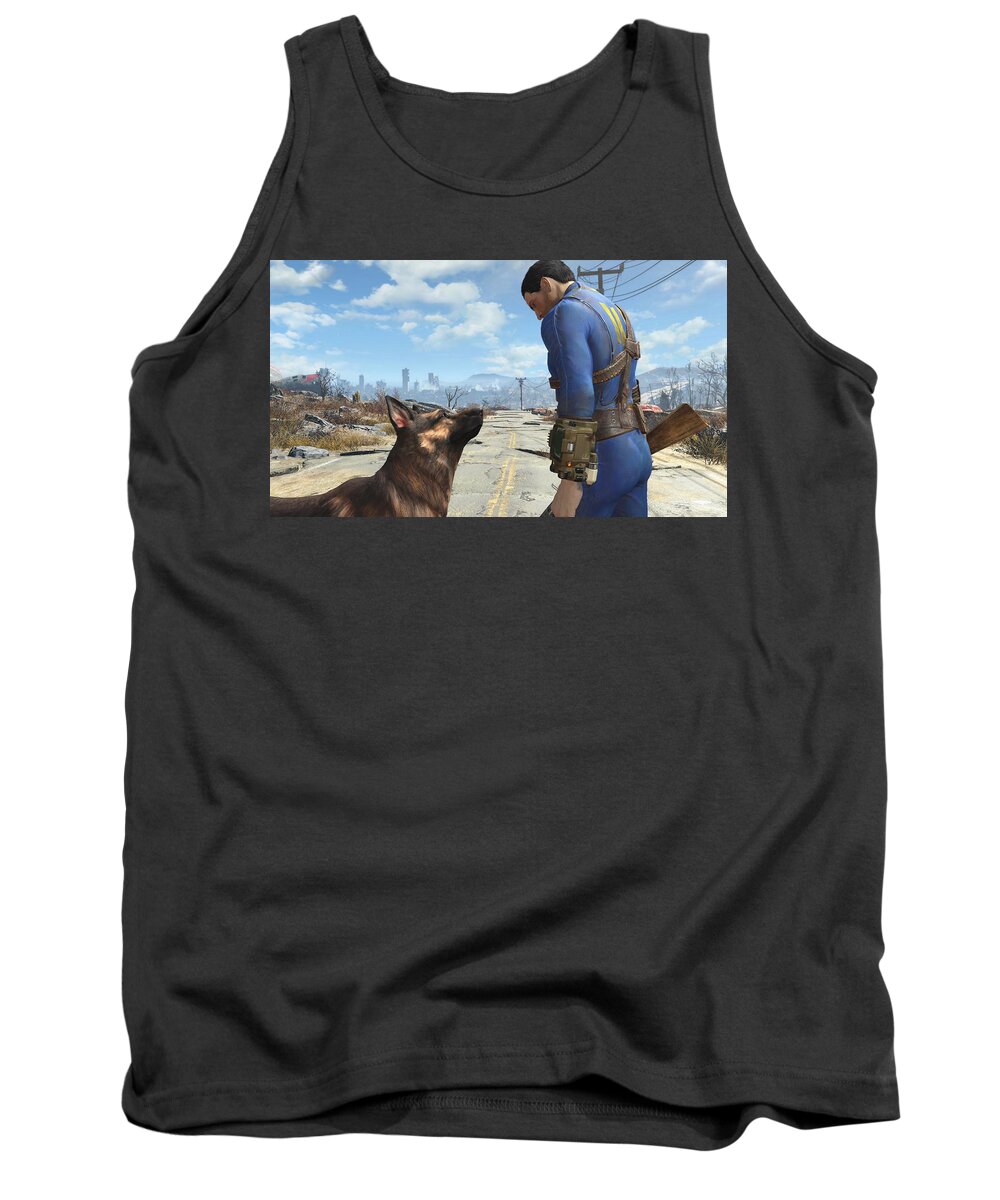 Fallout 4 Tank Top featuring the digital art Fallout 4 #2 by Maye Loeser