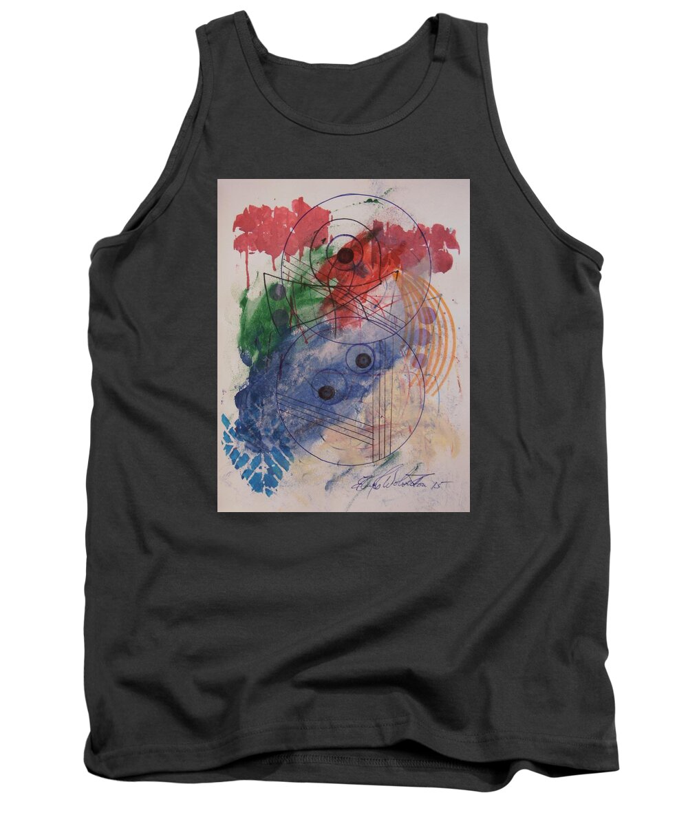 Science Tank Top featuring the mixed media Form View 16 #2 by Edward Wolverton