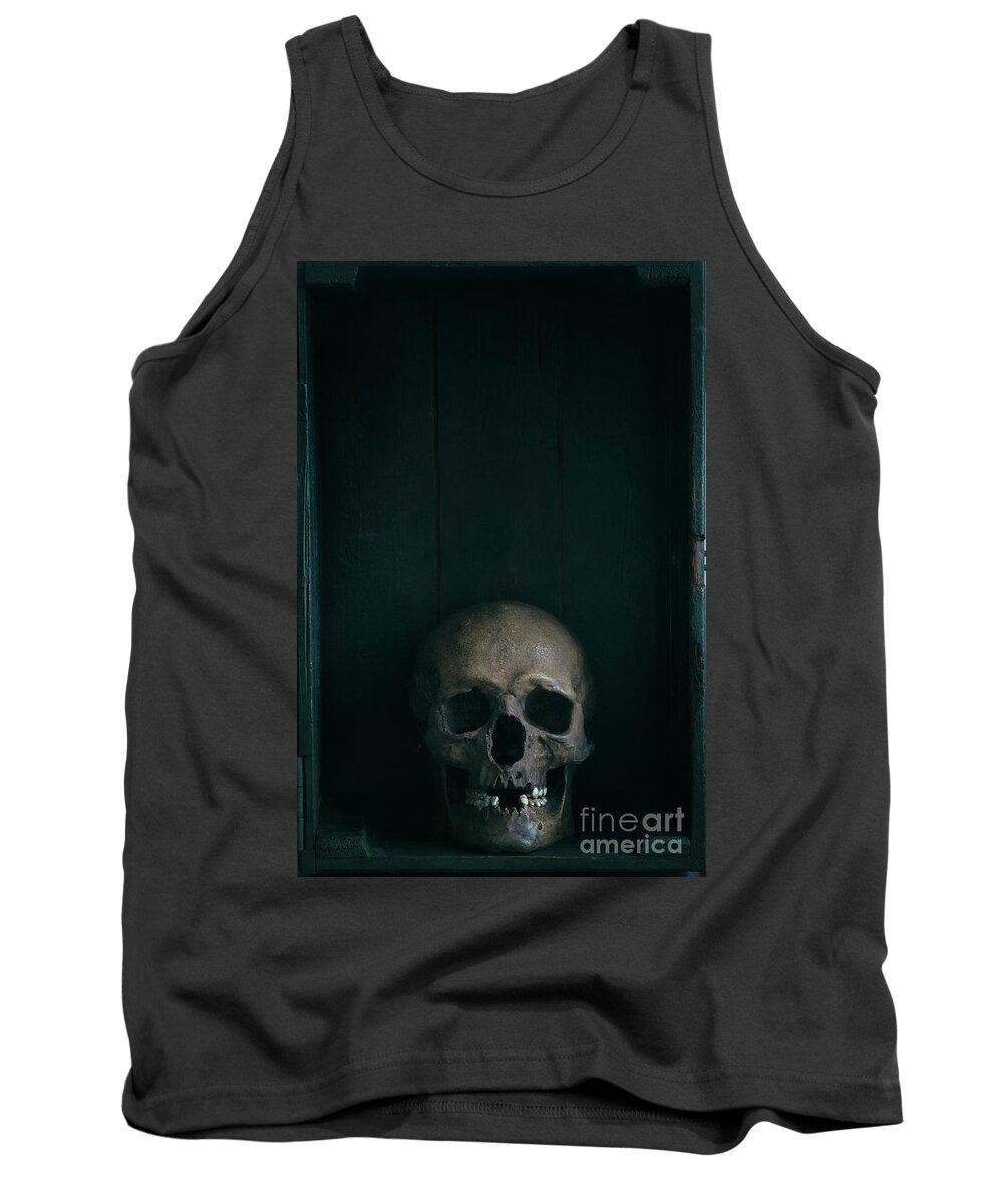 Skull Tank Top featuring the photograph Human Skull #2 by Lee Avison