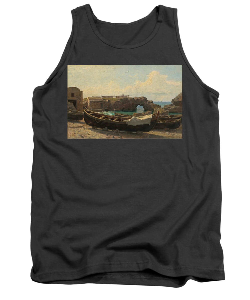 William Stanley Haseltine Tank Top featuring the painting Marina Piccola. Capri #4 by William Stanley Haseltine