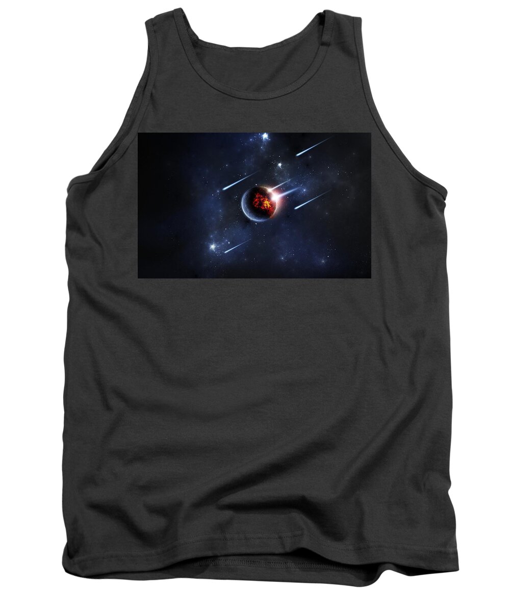 Planet Tank Top featuring the digital art Planet #2 by Maye Loeser