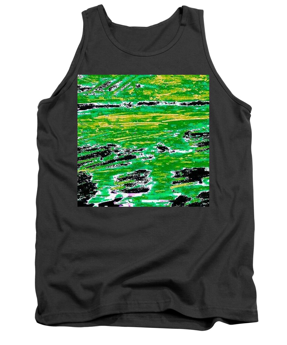 Reflection Of The Earth Tank Top featuring the pastel Reflections of the Earth #1 by Brenae Cochran