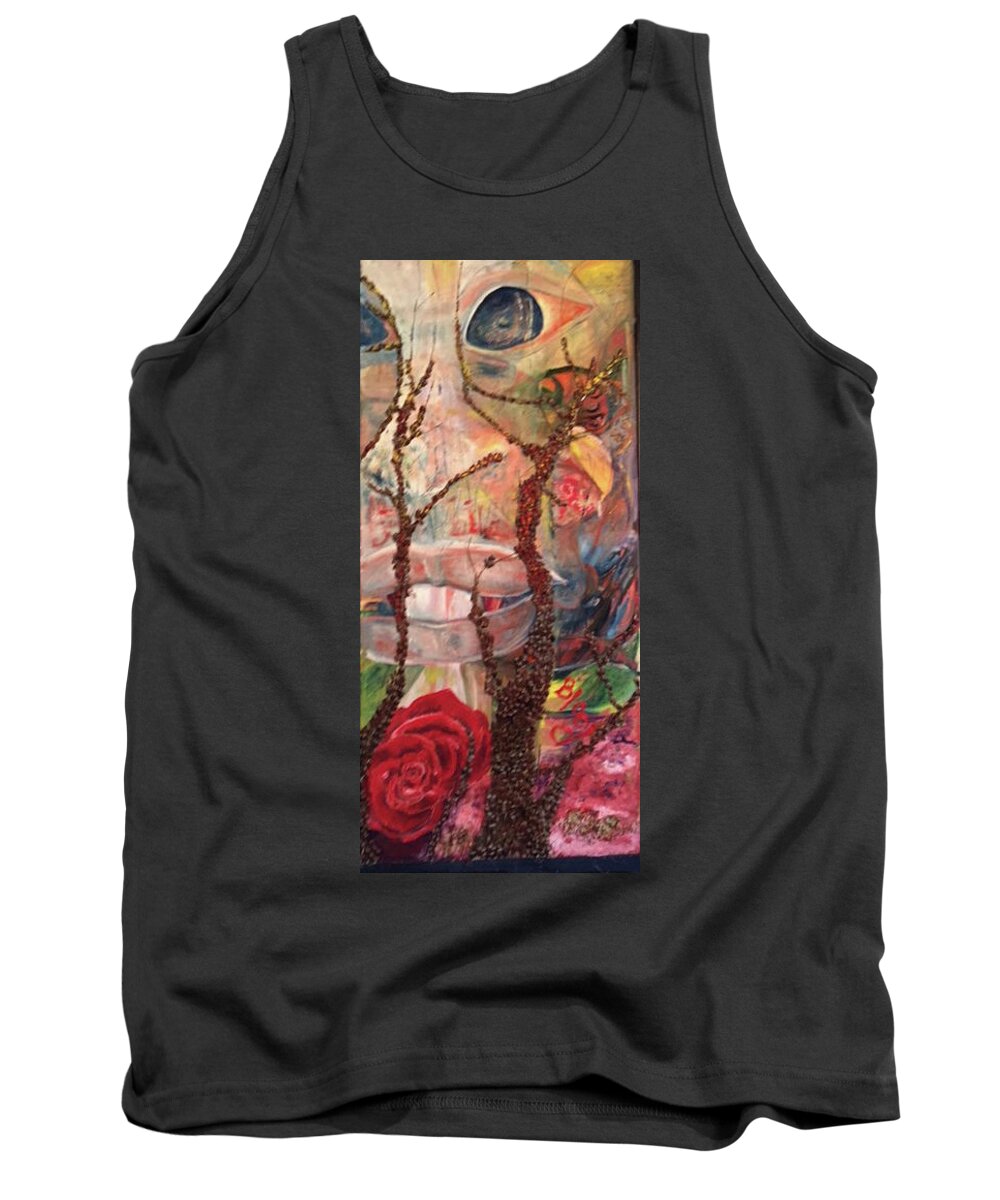Landscape Tank Top featuring the painting 2016 Anticipation by Peggy Blood