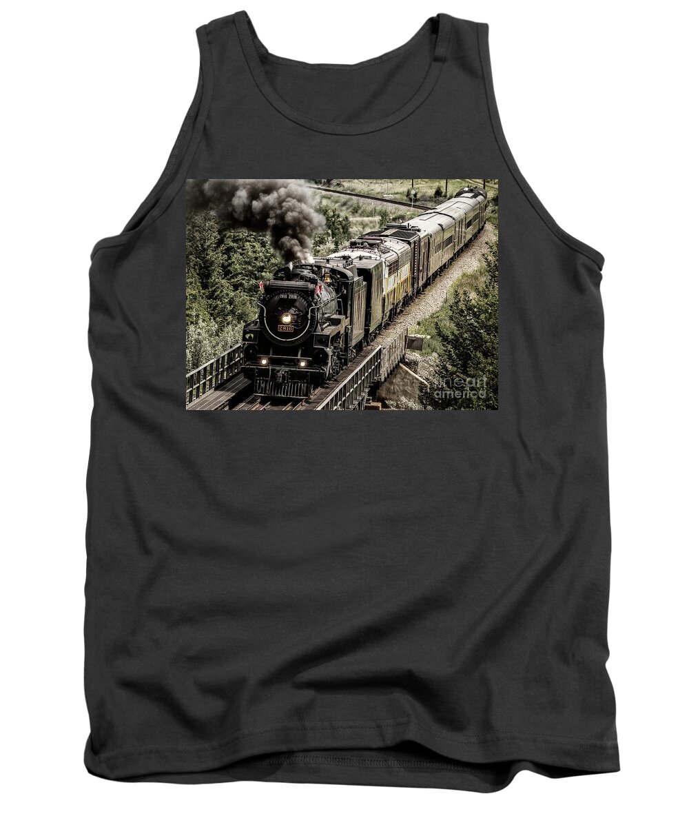 Alberta Tank Top featuring the photograph 2816 Empress at Seebee Crossing by Brad Allen Fine Art