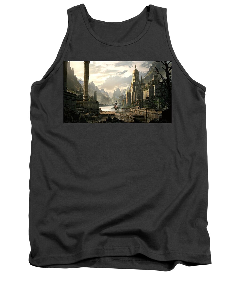 City Tank Top featuring the digital art City #3 by Maye Loeser