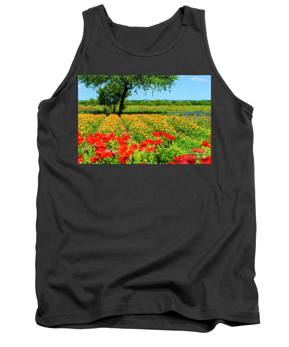 Hill Country Tank Top featuring the photograph Hill Country in Bloom #3 by Thomas R Fletcher