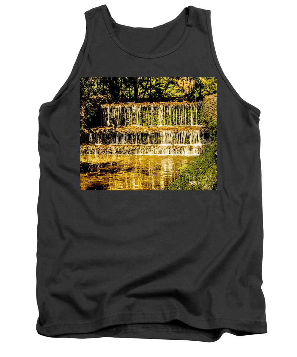 Brazil Tank Top featuring the photograph 3 Step Waterfall by Metaphor Photo