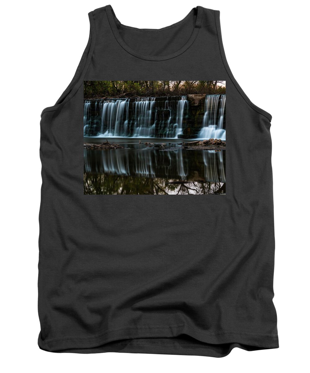 Drop Tank Top featuring the photograph Kansas Waterfall #4 by Jay Stockhaus