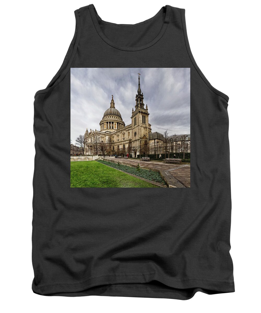 Religion Tank Top featuring the photograph St Pauls Cathedral #4 by Shirley Mitchell