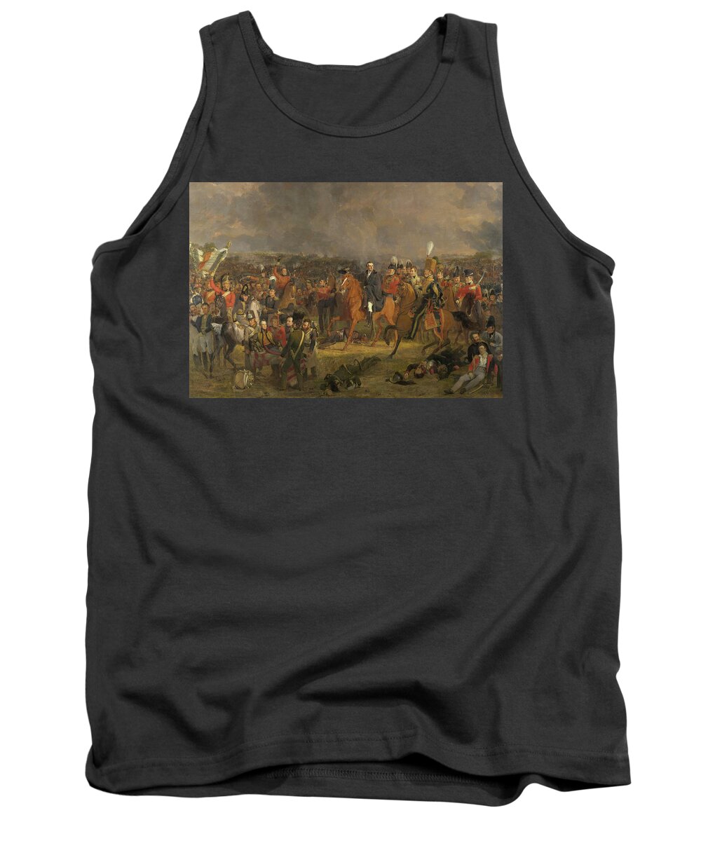 Battle Of Waterloo Tank Top featuring the painting The Battle Of Waterloo #7 by Jan Willem Pieneman