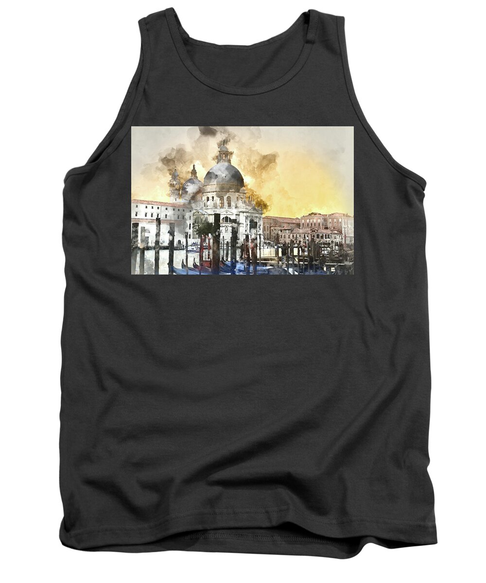 Boat Tank Top featuring the photograph Venice Italy #4 by Brandon Bourdages