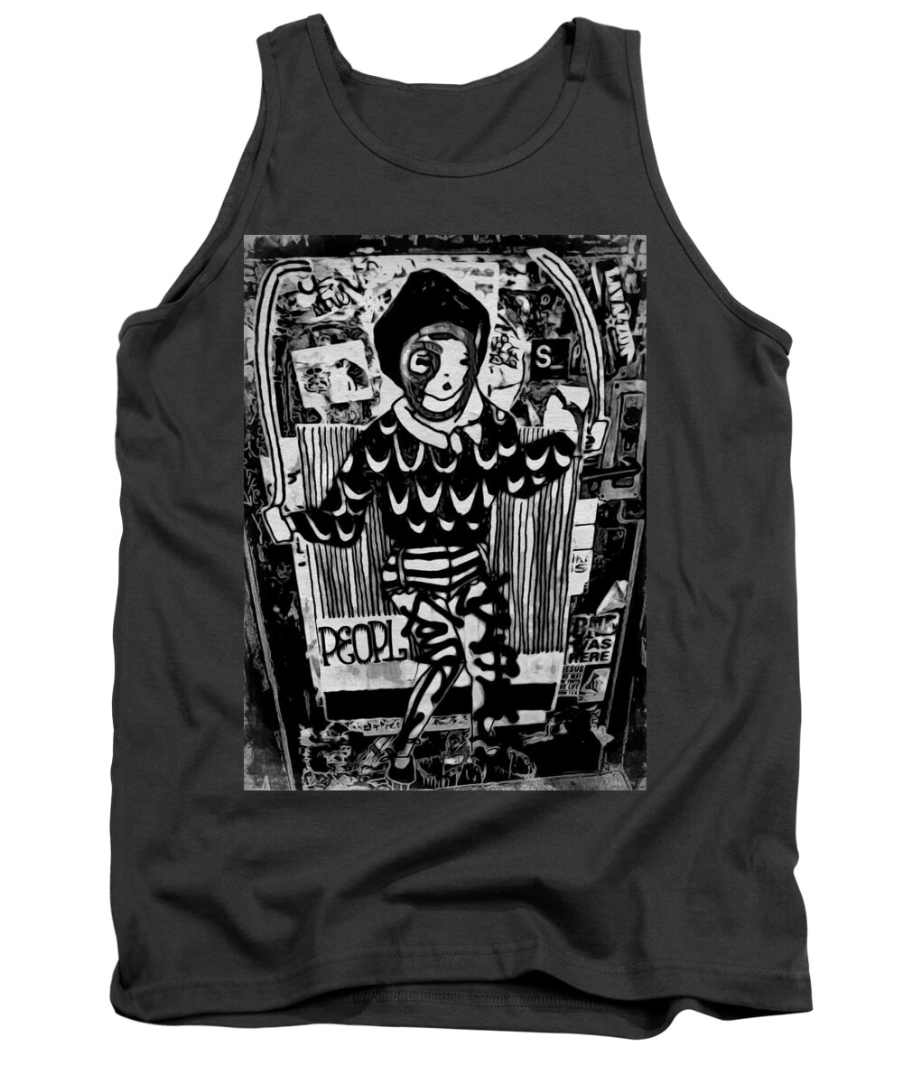 Black And White Photo Tank Top featuring the photograph 4TH ST. Door by Joan Reese