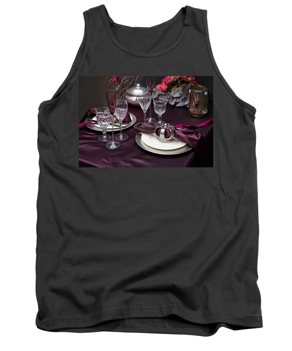 Christmas Tank Top featuring the photograph Christmas table #8 by Ariadna De Raadt