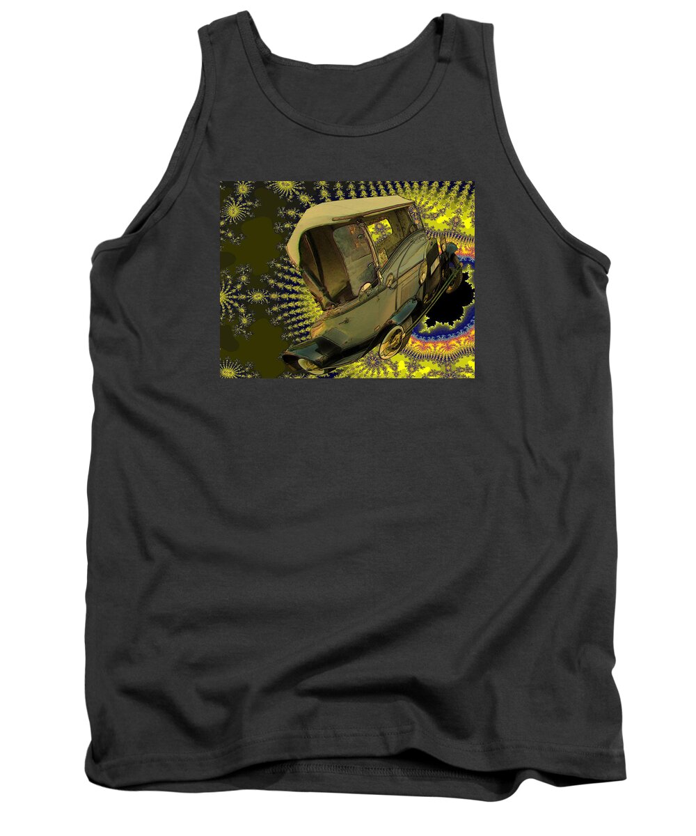 Antique Tank Top featuring the digital art A Big Splash by Tristan Armstrong