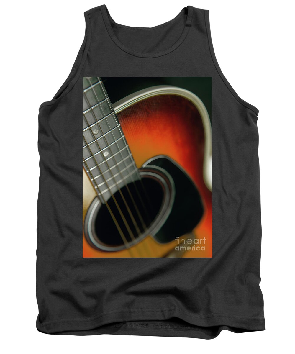 Music Tank Top featuring the photograph Acoustic Guitar by Sterling Gold