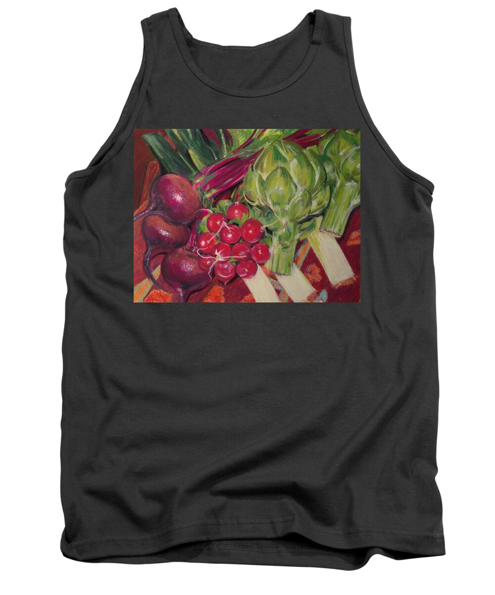Still Life Tank Top featuring the pastel A Day in My Kitchen by Sharon Cromwell