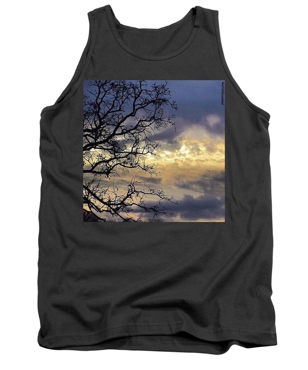 Clouds Tank Top featuring the photograph A Dose Of Drama In The #texas by Austin Tuxedo Cat
