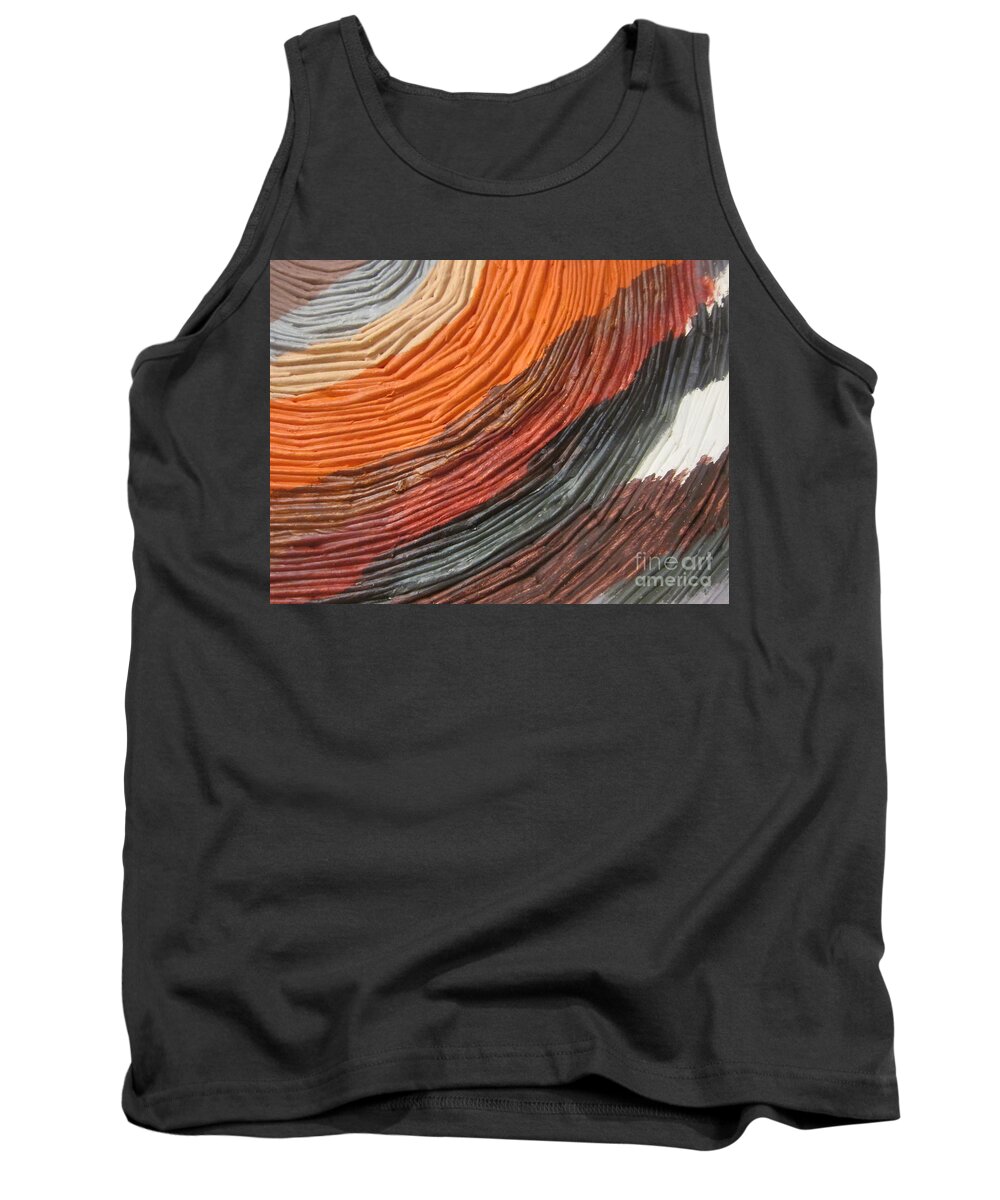 Art Tank Top featuring the mixed media A Fraction of Breakthroughs 6 by Funmi Adeshina