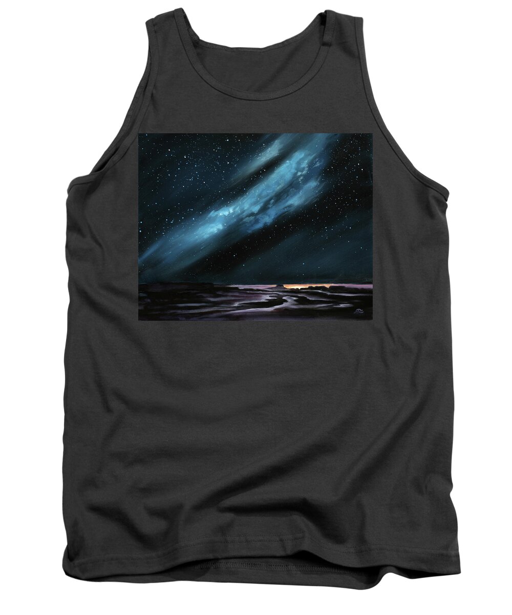 Nocturne Tank Top featuring the painting A Glow in the Dark by Sandi Snead
