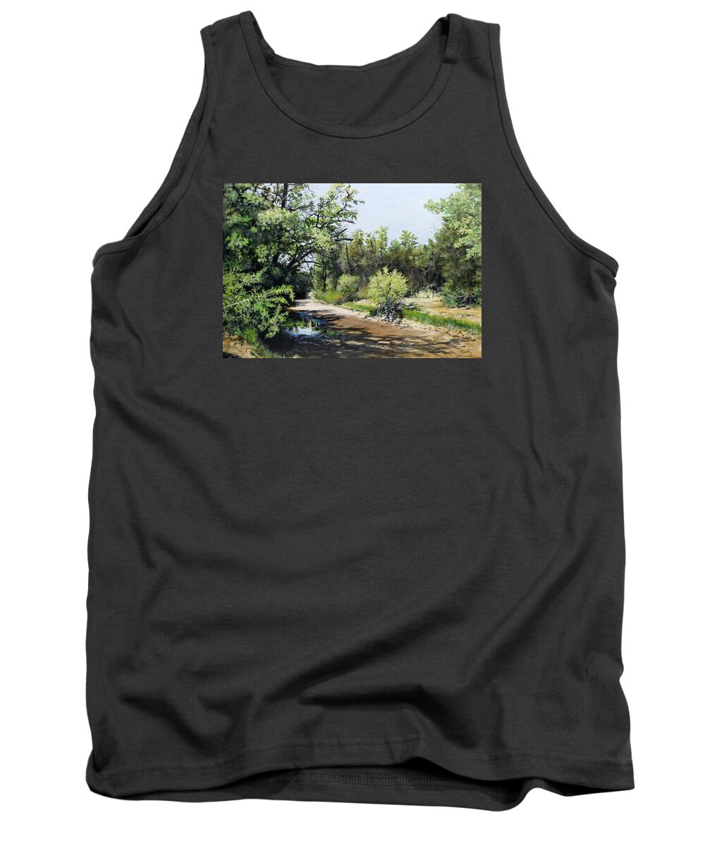 Arizona Tank Top featuring the painting A Last Drink by William Brody