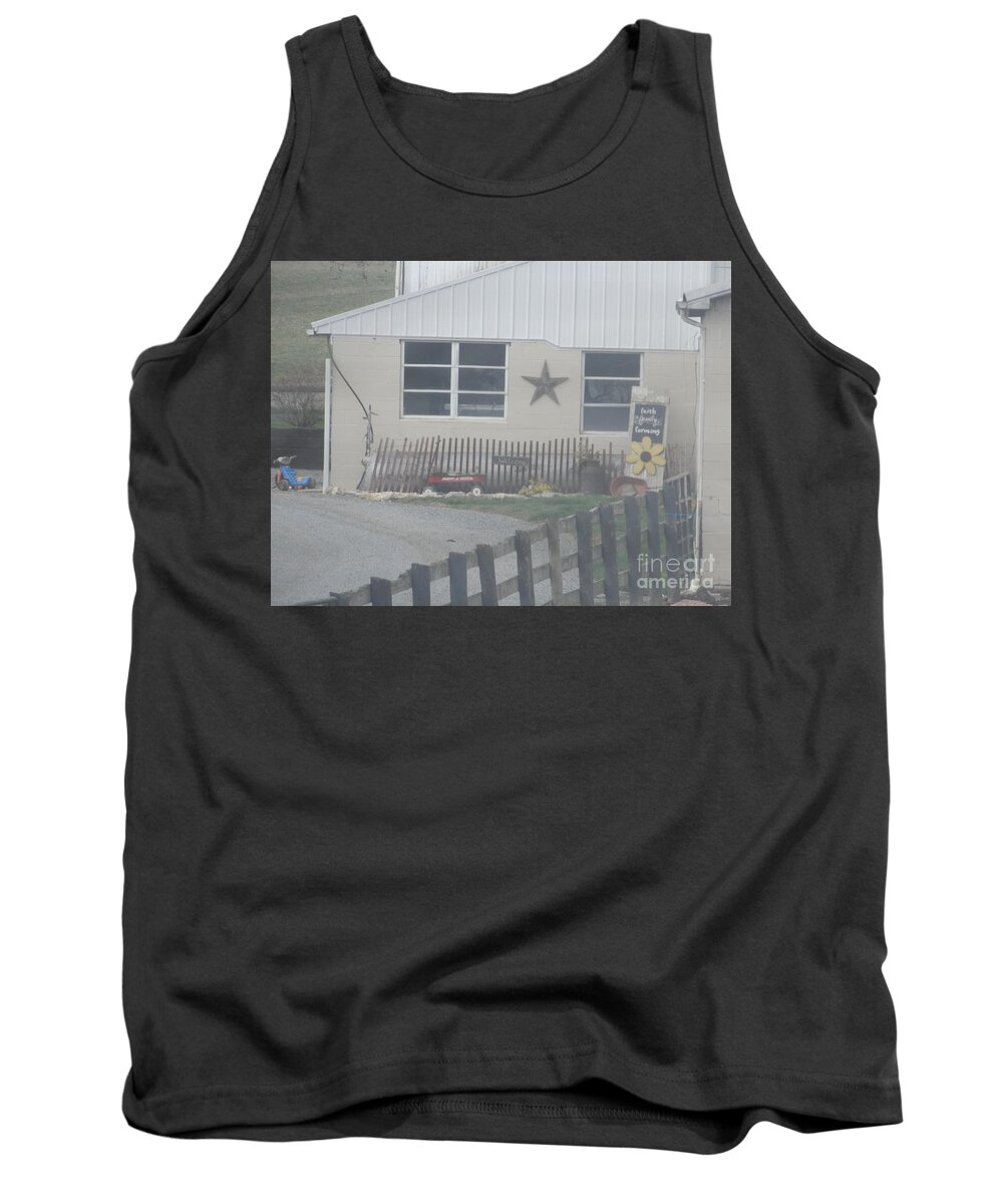 Amish Tank Top featuring the photograph A Local Farm by Christine Clark
