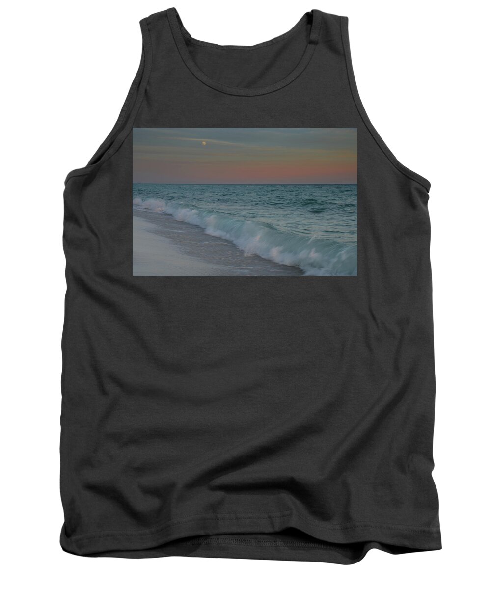 Seashore Tank Top featuring the photograph A Moonlit Evening on the Beach by Renee Hardison