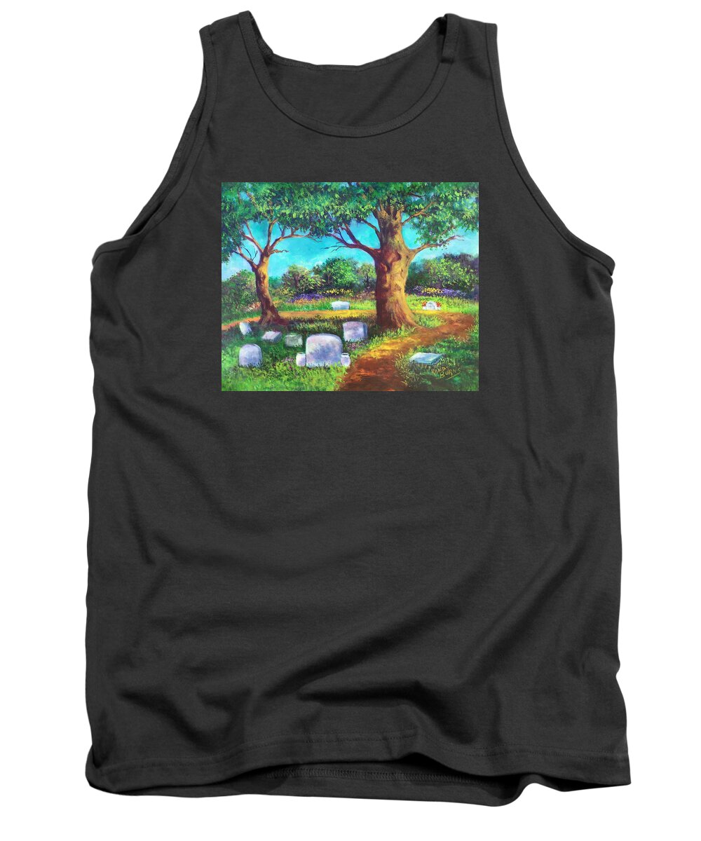 Cemetery Tank Top featuring the painting A Remembrance by Rand Burns