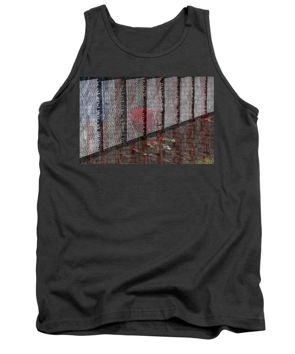 Patriot Tank Top featuring the photograph A Sign Of Respect by DJ Florek