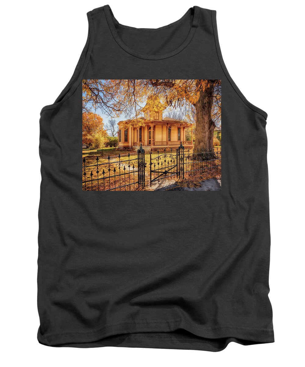 Victorian Tank Top featuring the photograph A Victorian Autumn by Susan Rissi Tregoning