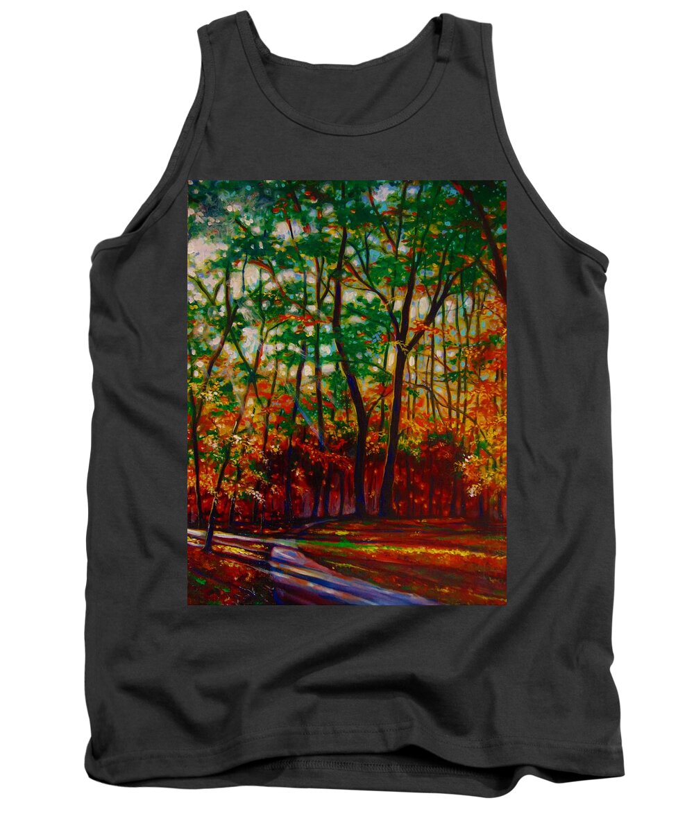 Landscape Tank Top featuring the painting A Walk In The Park by Emery Franklin