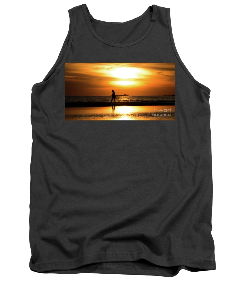 Sunset Tank Top featuring the photograph A walk with nature by JCV Freelance Photography LLC