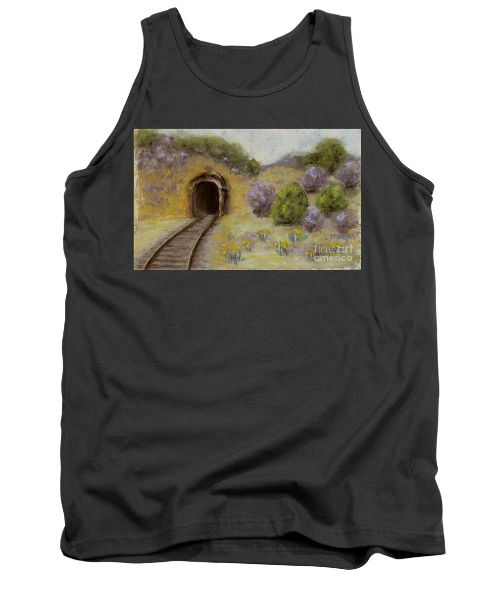Mine Tank Top featuring the pastel Abandoned Mine by Laurie Morgan