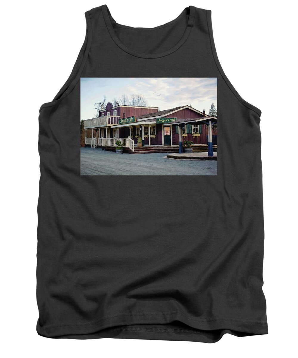 Abigails Cafe Tank Top featuring the painting Abigail's Cafe - Hope Valley Art by Jordan Blackstone