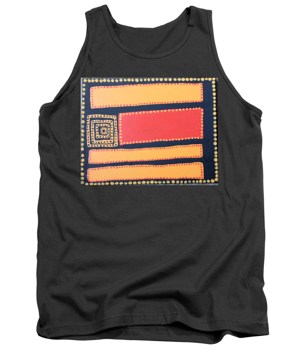 Aboriginal Abstract Tank Top featuring the painting Aboriginal #1 by Elise Boam