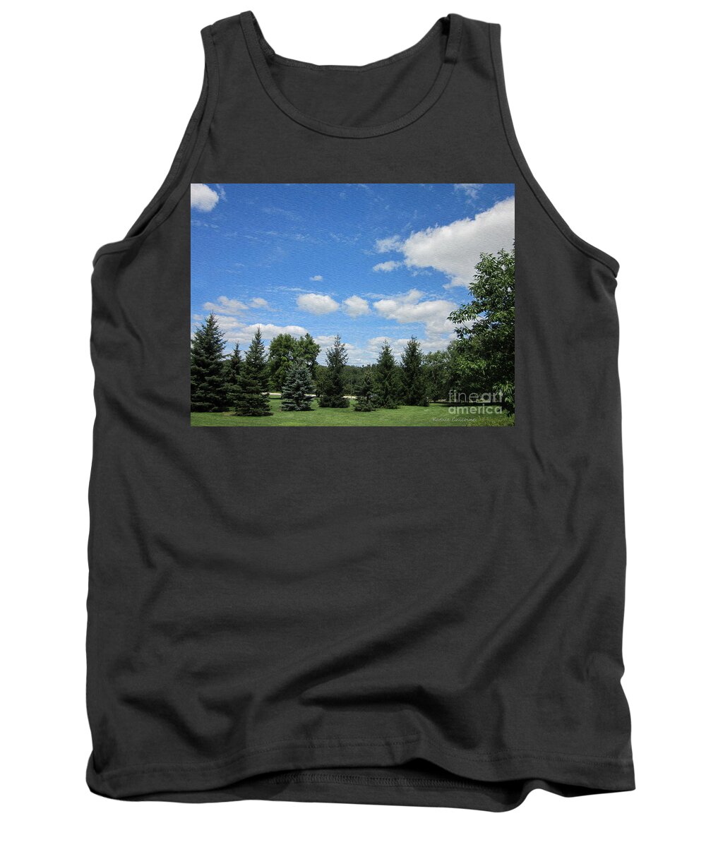Photography Tank Top featuring the photograph Above the Pines by Kathie Chicoine