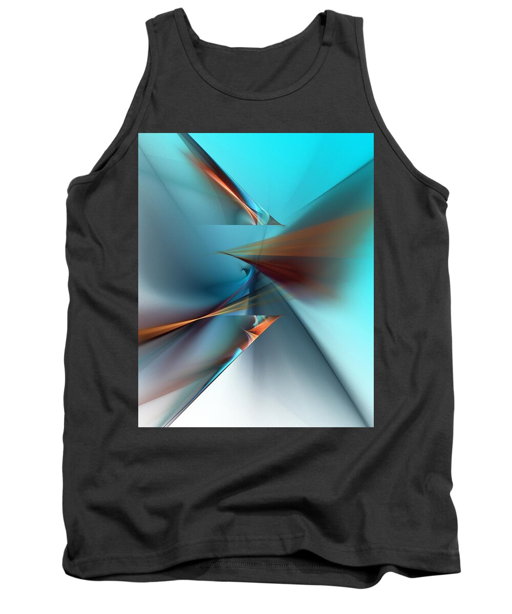 Fine Art Tank Top featuring the digital art Abstract 040411 by David Lane
