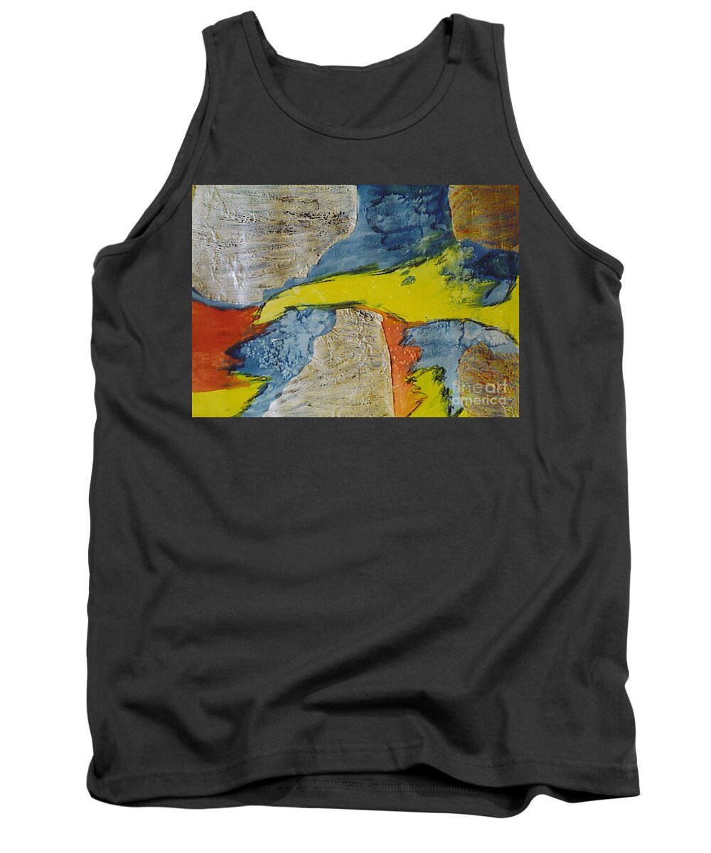 Impressionism Tank Top featuring the painting Abstract Bird by Pilbri Britta Neumaerker