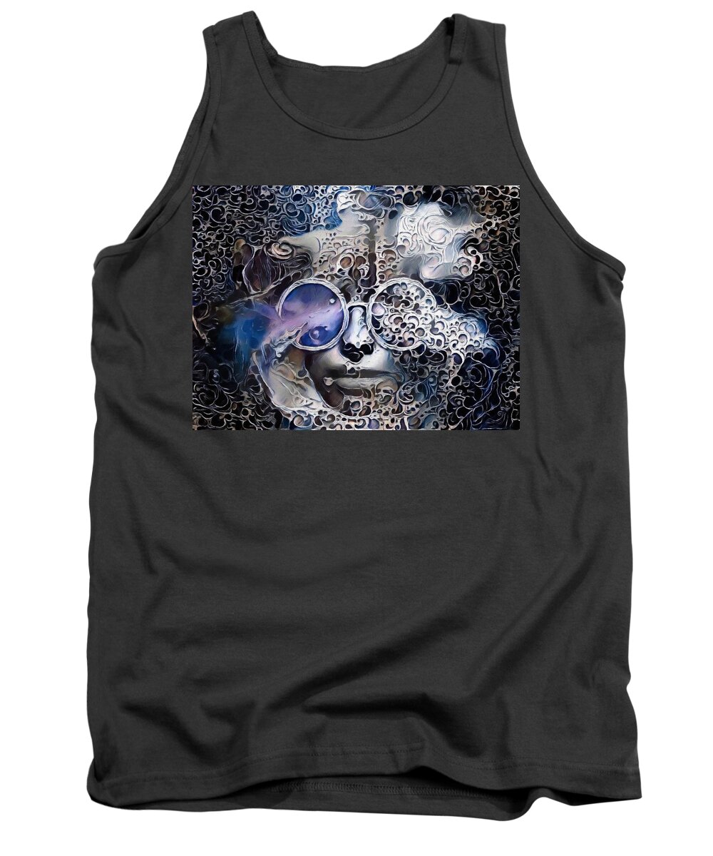 Surreal Tank Top featuring the digital art Abstract Face by Bruce Rolff