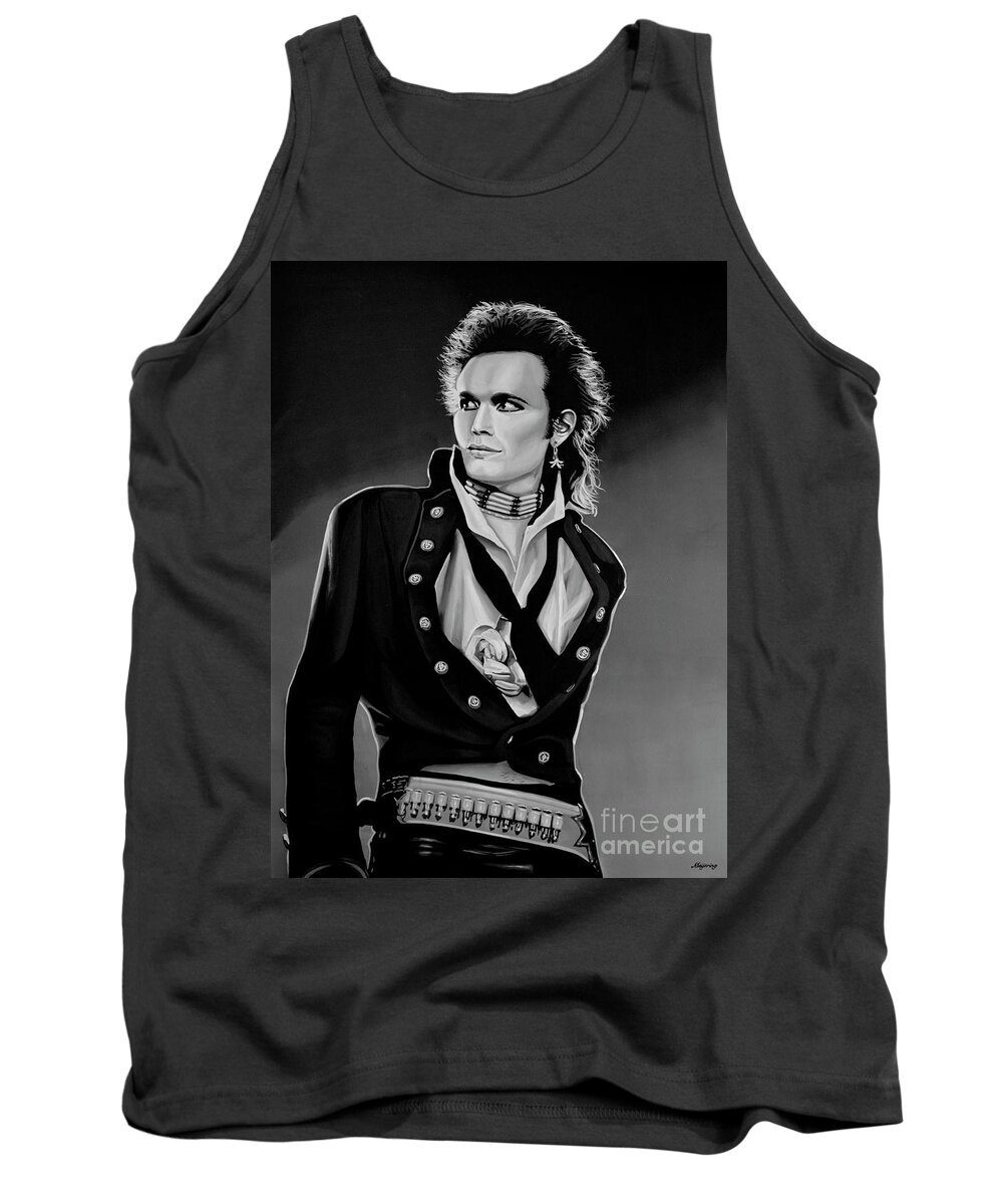 Adam Ant Tank Top featuring the painting Adam Ant Painting by Paul Meijering