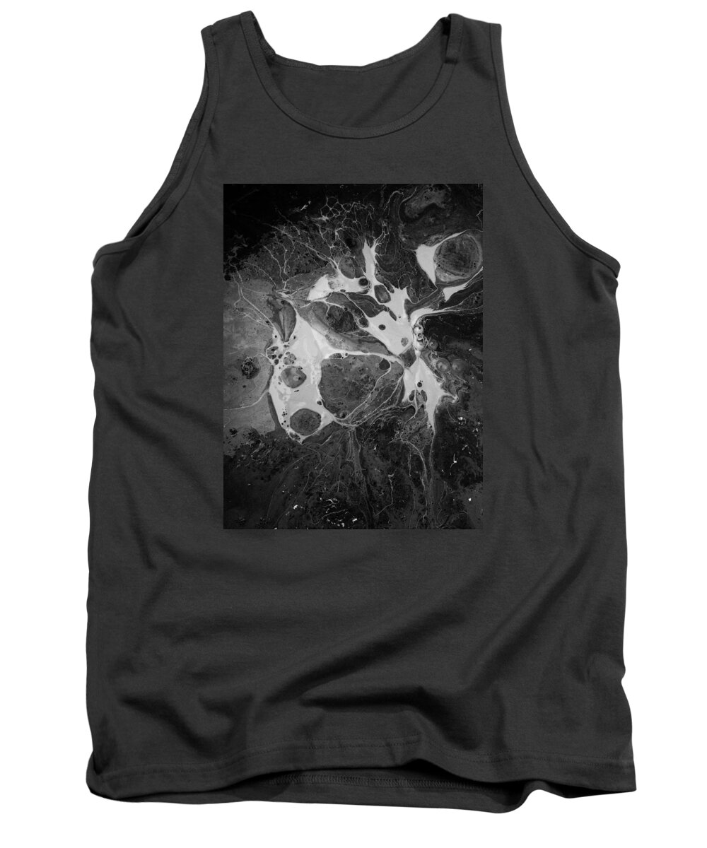 Abstract Expressionism Tank Top featuring the painting Aerial Photo Vulture Beak Yawn by Gyula Julian Lovas