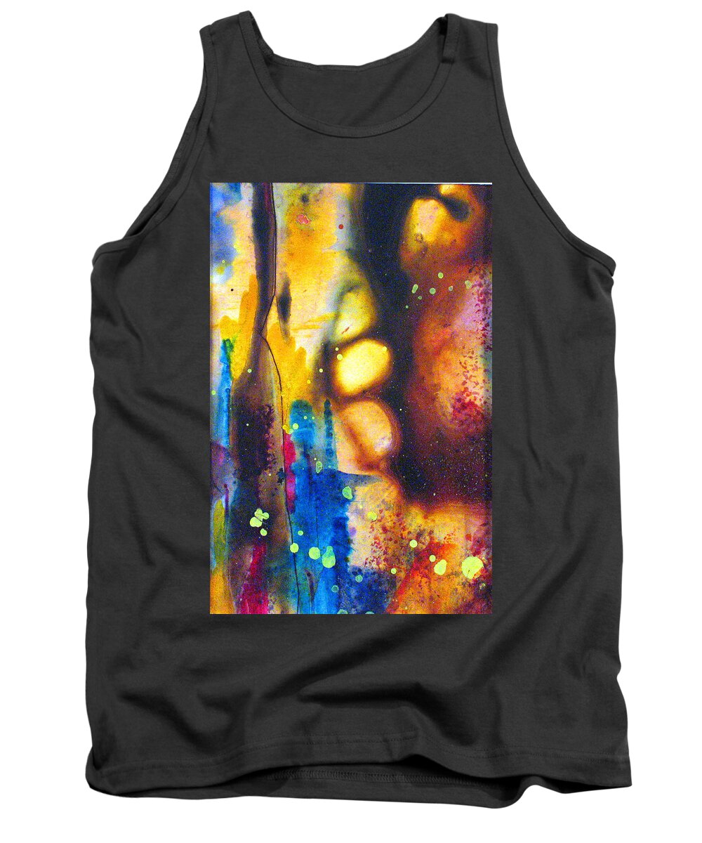 Wine Tank Top featuring the painting After Five by Janice Nabors Raiteri