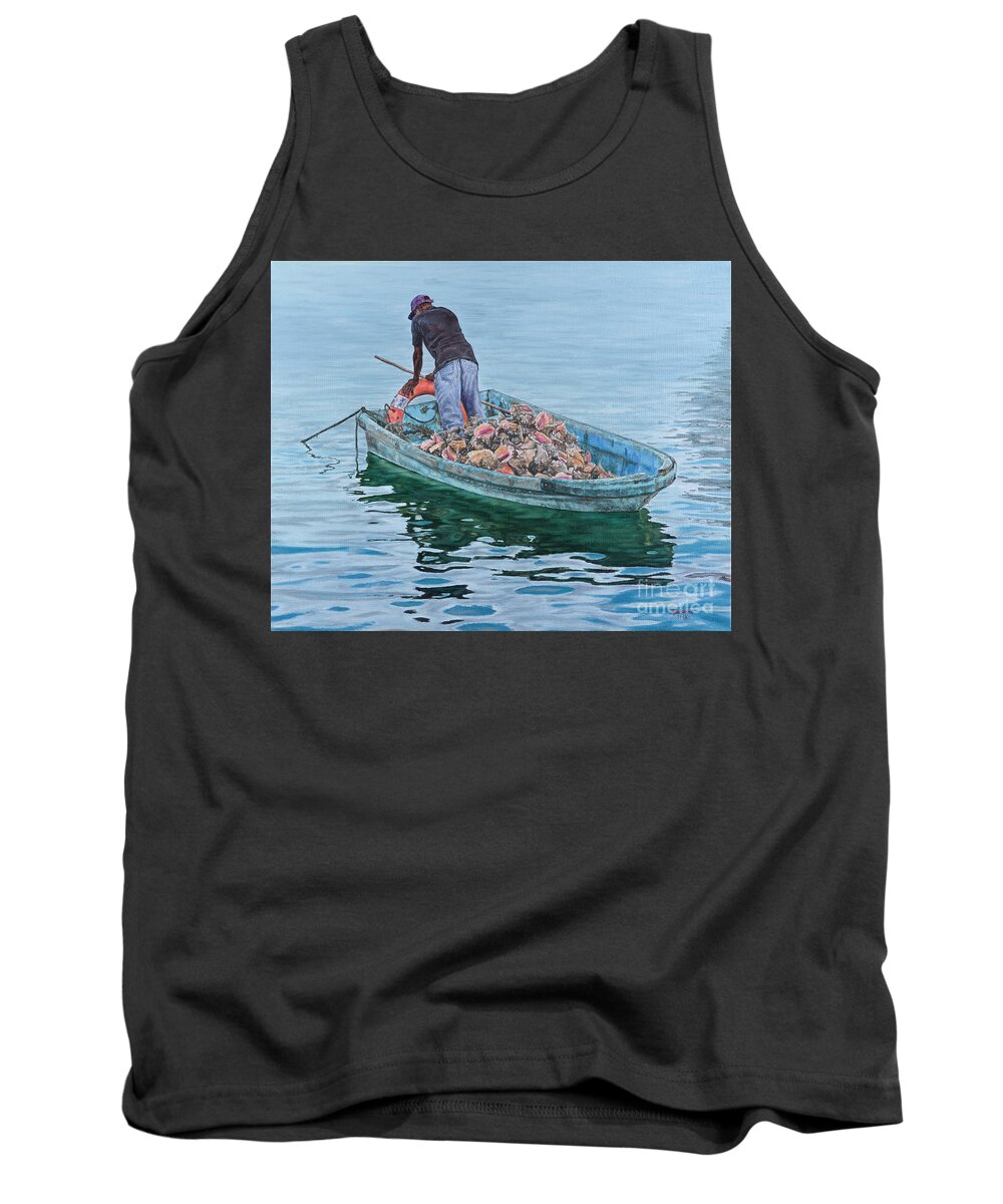 Roshanne Tank Top featuring the painting Afternoon Repose by Roshanne Minnis-Eyma