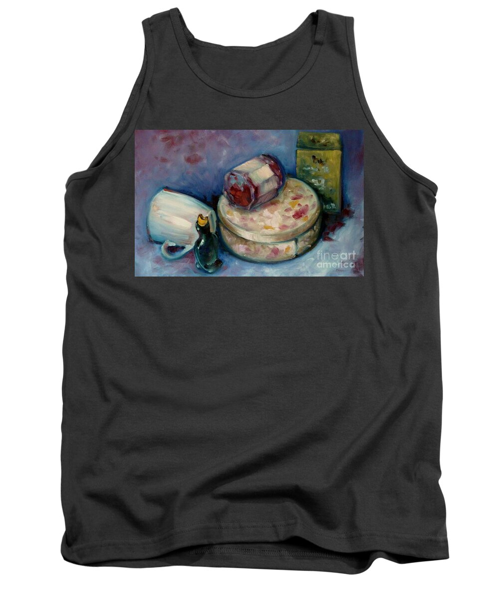 Tea Tank Top featuring the painting Afternoon tea by K M Pawelec