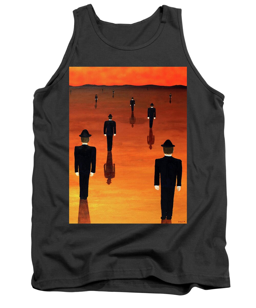 Surrealism Tank Top featuring the painting Agents Orange by Thomas Blood