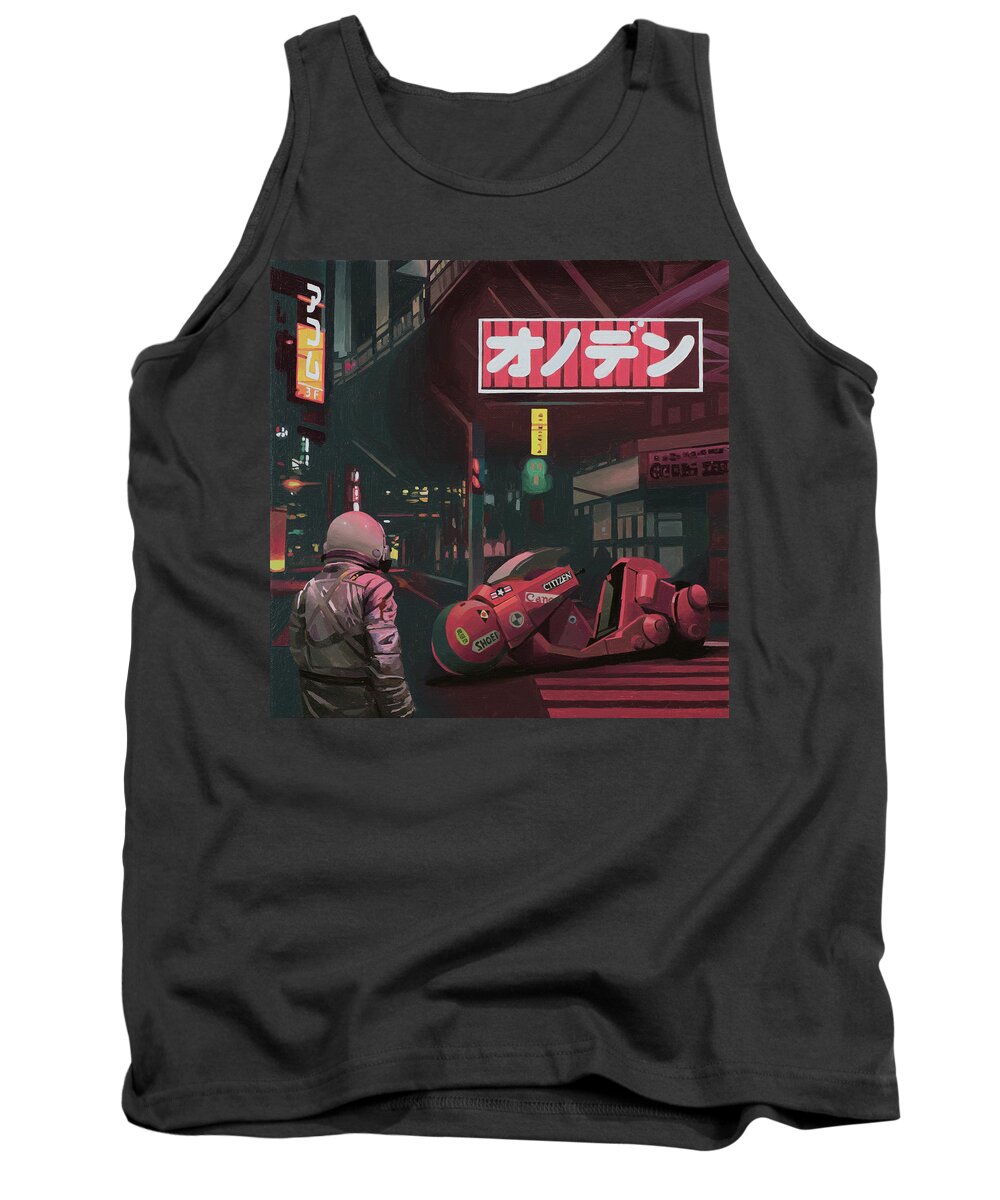 Astronaut Tank Top featuring the painting Akira by Scott Listfield