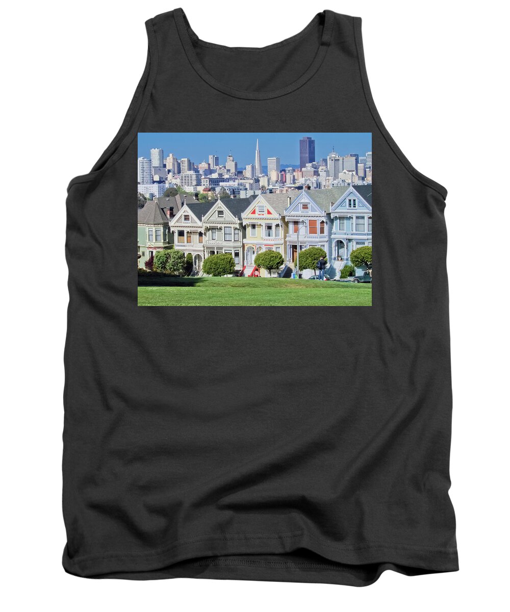 Pacific Heights Tank Top featuring the photograph Alamo Square by Matthew Bamberg