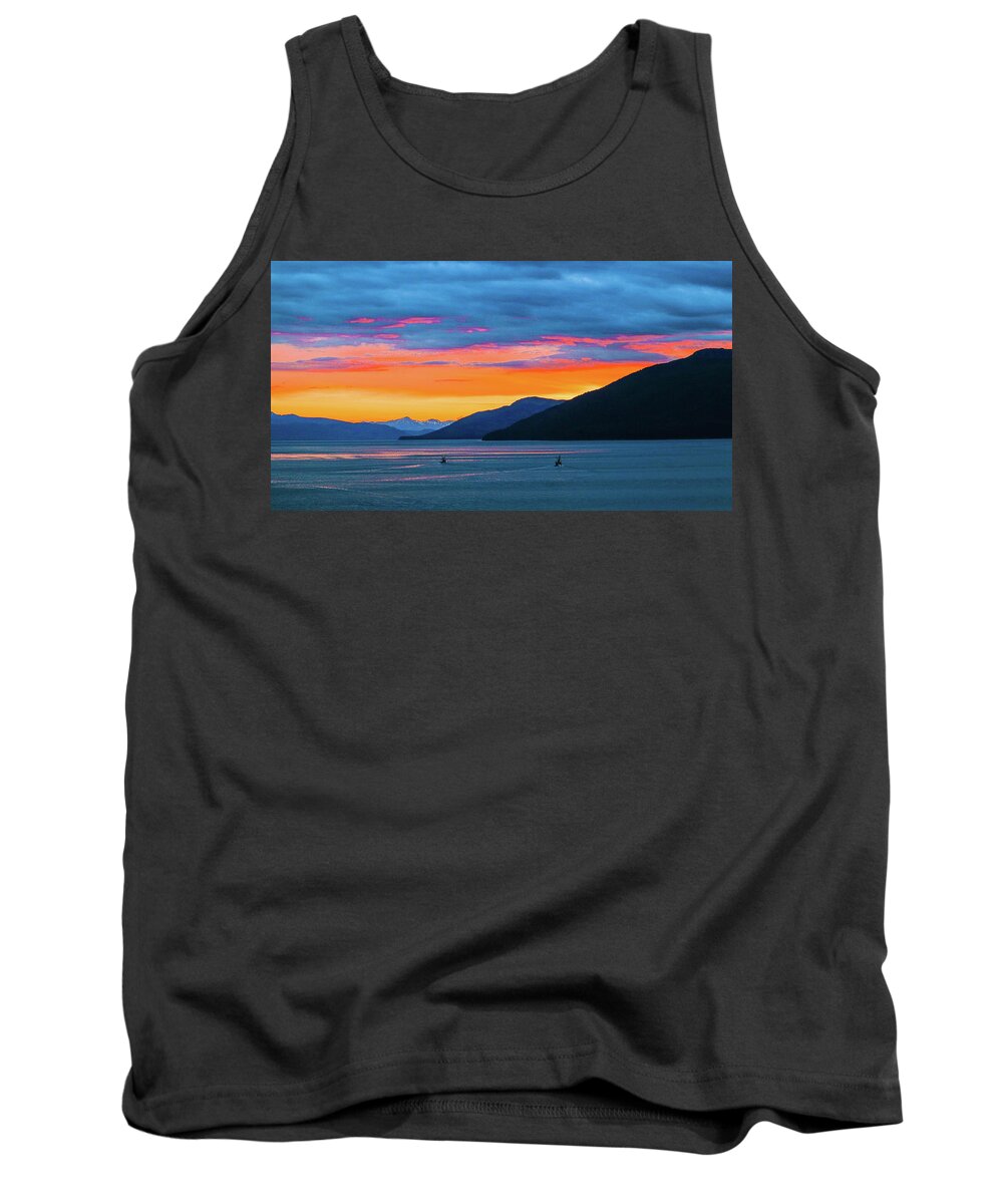 Sunset Tank Top featuring the photograph Alaska Fishermans Sunset by Jason Brooks