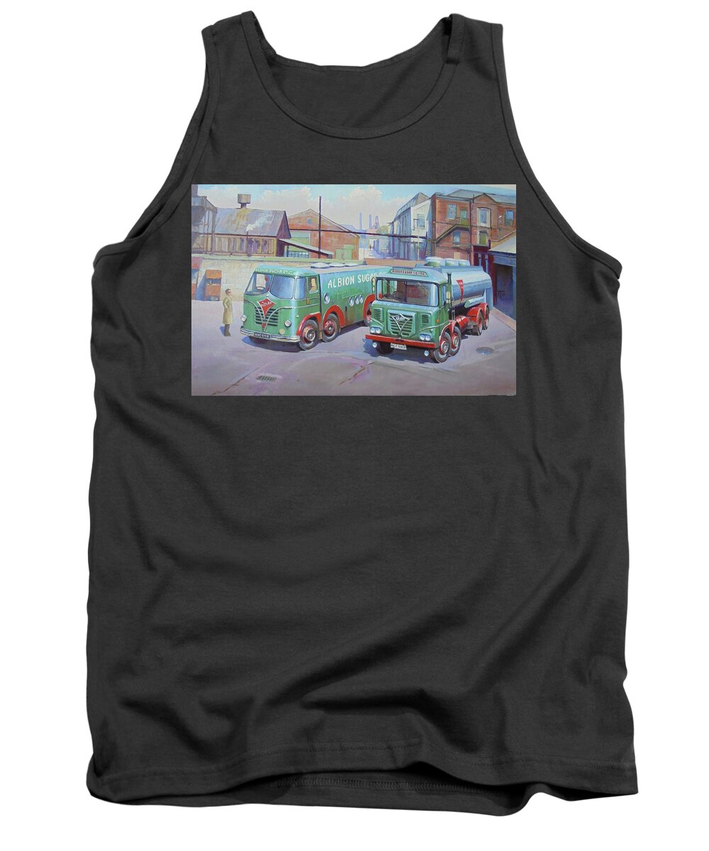 Albion Tank Top featuring the painting Albion Sugar Fodens at Rochester by Mike Jeffries