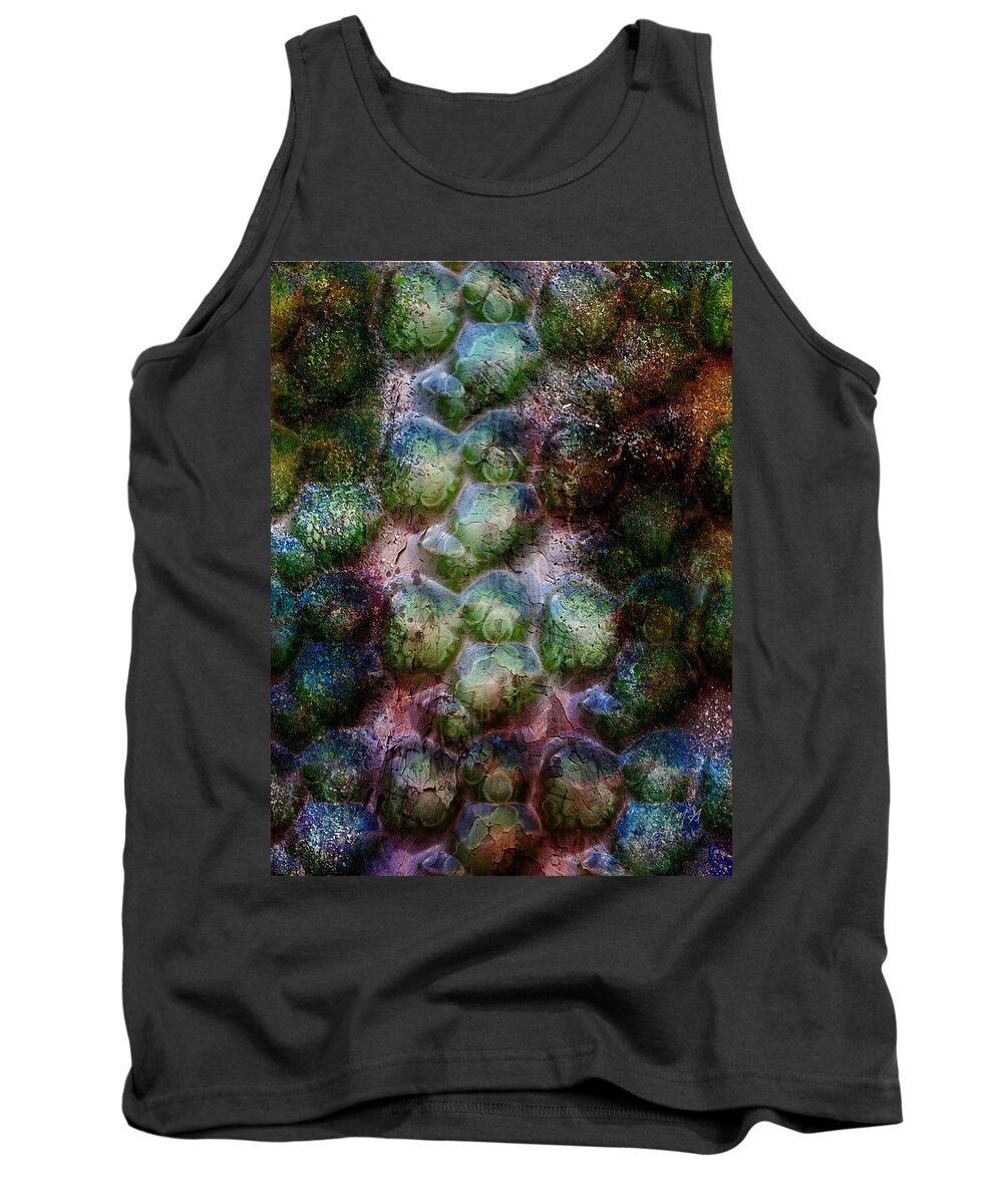 Seasonsseasons Of A Tree Tank Top featuring the painting All That Glistens by Mark Taylor